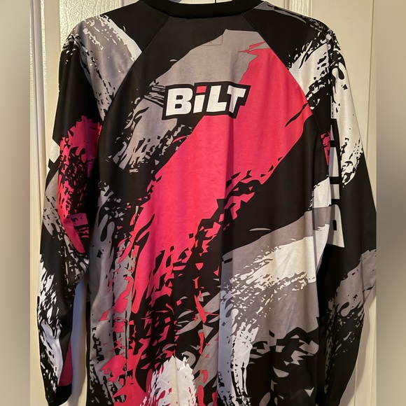 BILT Top Shirt Womens Pink Black Gray Long Sleeve Racing Dirt Biking Gear - Picture 2 of 5